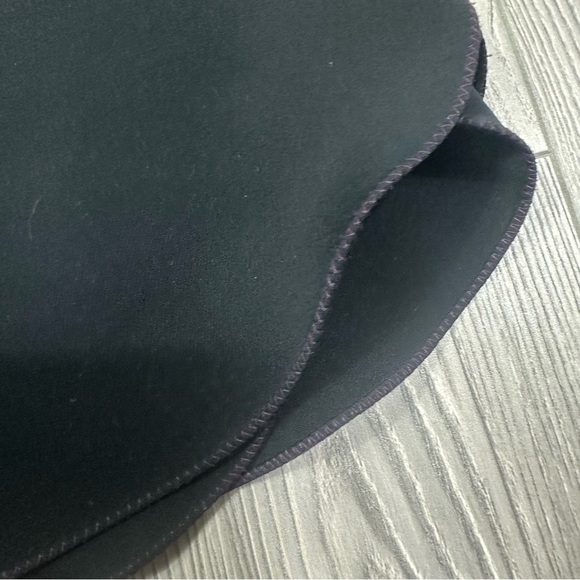 Thread Social Black Cowl Neck Long Sleeve Dress Purple Stitching Cocktail Party - Picture 3 of 8